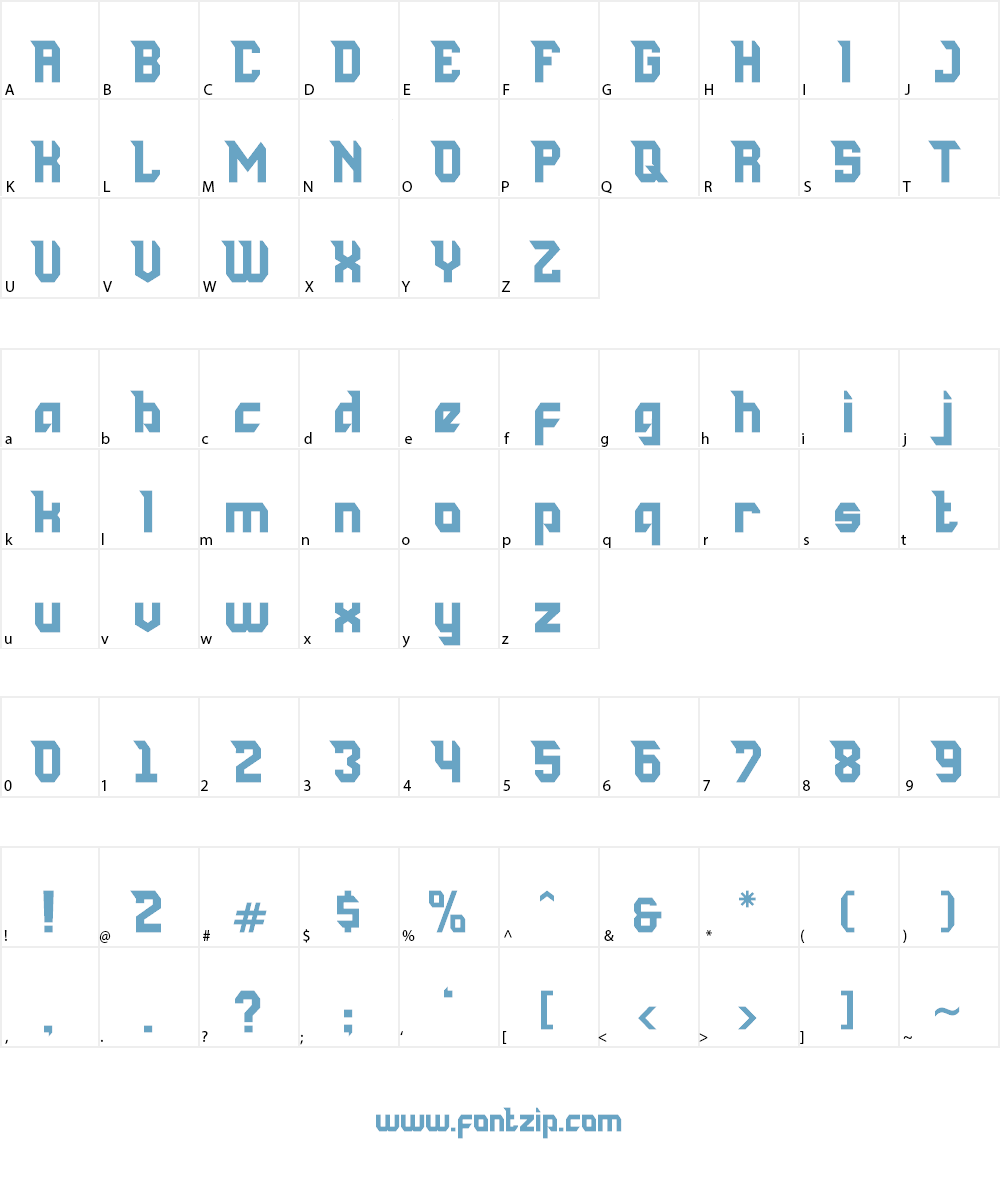 Big Space Font Character